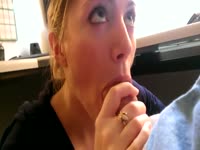 Blonde teen giving her incest dad a dick massage